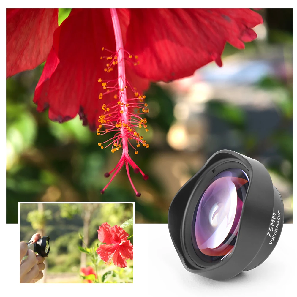 Макрообъектив Ulanzi 75 мм HD без искажений эффект DSLR зажим для iPhone 11 Samsung Huawei Xiaomi