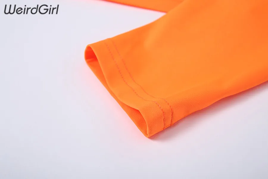 Weirdgirl/женские комплекты из двух предметов для фитнеса; толстовки на молнии с длинными рукавами; однотонный топ с высокой талией; эластичные леггинсы; Новинка осени