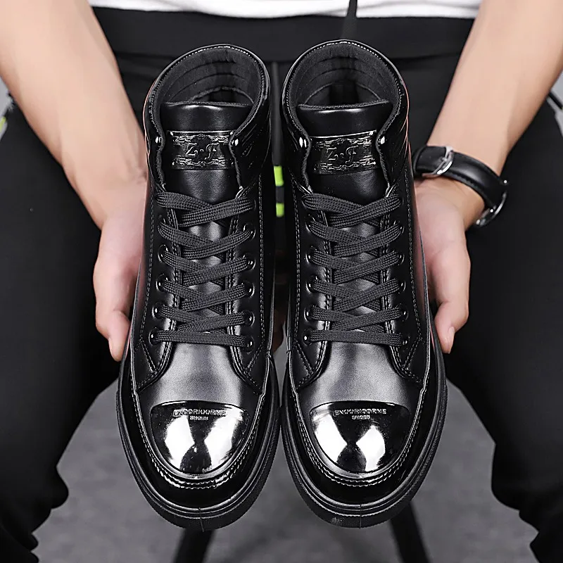 Модные уличные кожаные красные туфли zapatos De Hombre черные повседневная обувь
