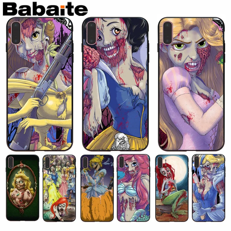 Зомби принцесса Русалка Белоснежка Золушка высокое качество чехол для телефона