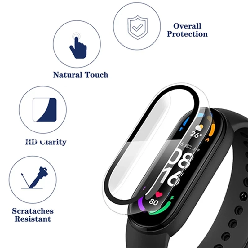 Фото 3D пленка стекло для Xiaomi Mi band 6 5 4 полное покрытие защита экрана умный ремешок часов 3D пленка стекло для Xiaomi Mi band 6 5 4 полное покрытие защита экрана умный ремешок часов
