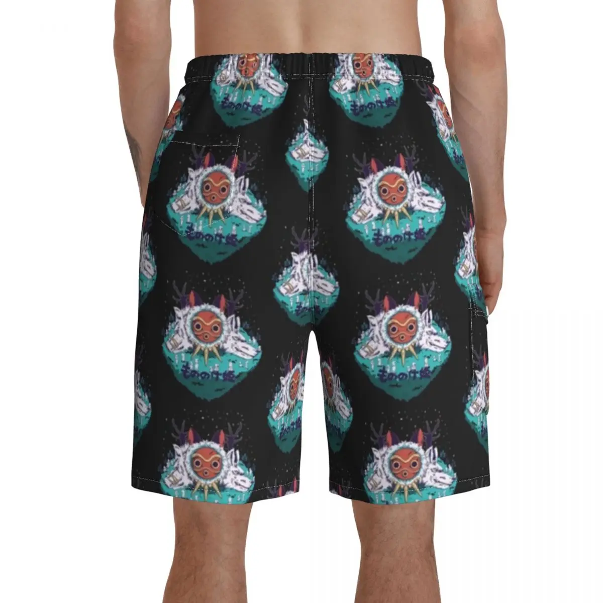 

Spirited Away Board Shorts Beach Swimming Trunks Polyester Pattern Men Swim Trunks