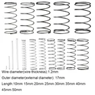 Пружина механическая, 1,2*17*10-50 мм, внешний диаметр 17 мм, 1, 2x17x10-50 мм, 10 шт.