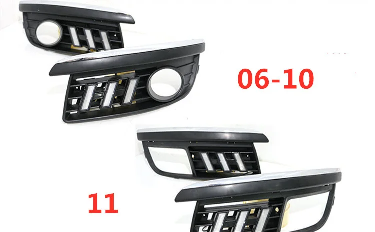 

Eosuns Led Drl Daytime Running Light for Volkswagen Sagitar 2006-11with Dynamic Moving Yellow Turn Signal and Blue Night Light