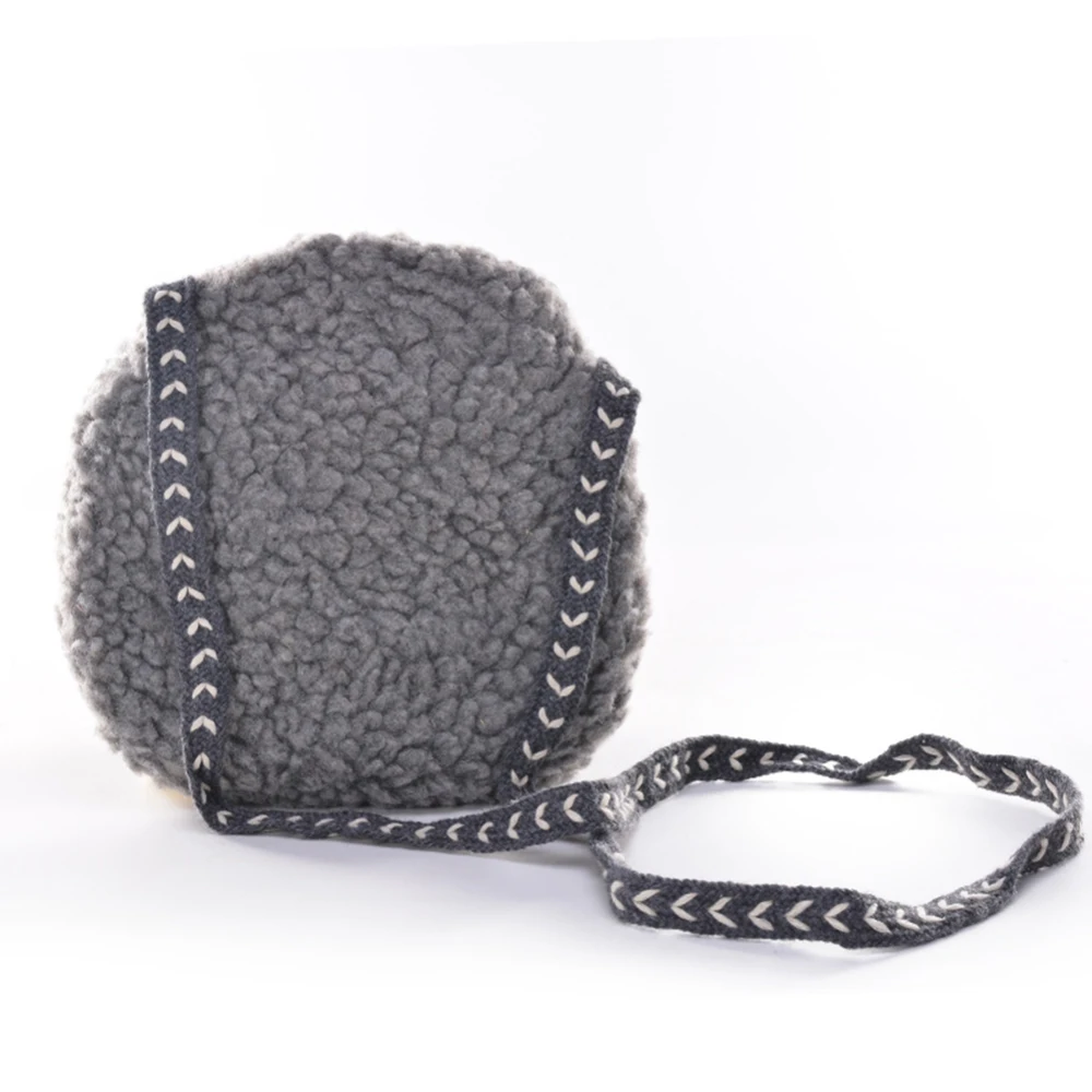 Милая форма овец мини-сумка через плечо Портмоне кошелек мультяшная плюшевая