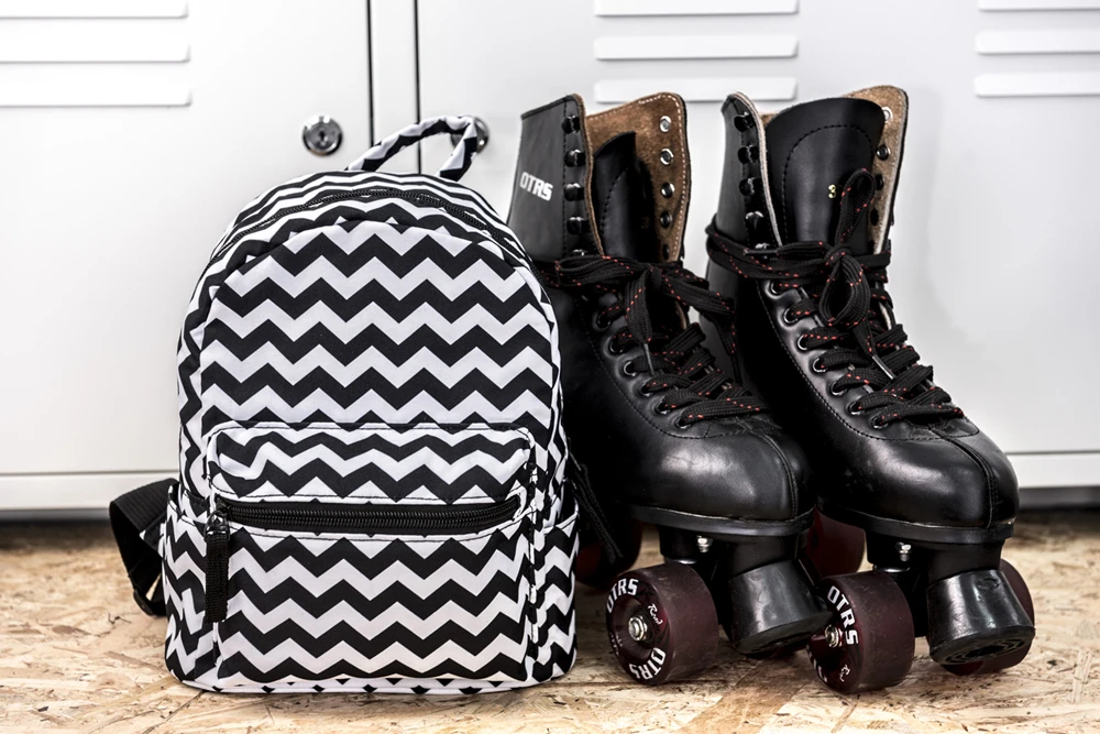 Женский рюкзак Mochila Zigzag с черным принтом, женская сумка на плечо для подростков, Многофункциональный маленький рюкзак школьный рюкзак
