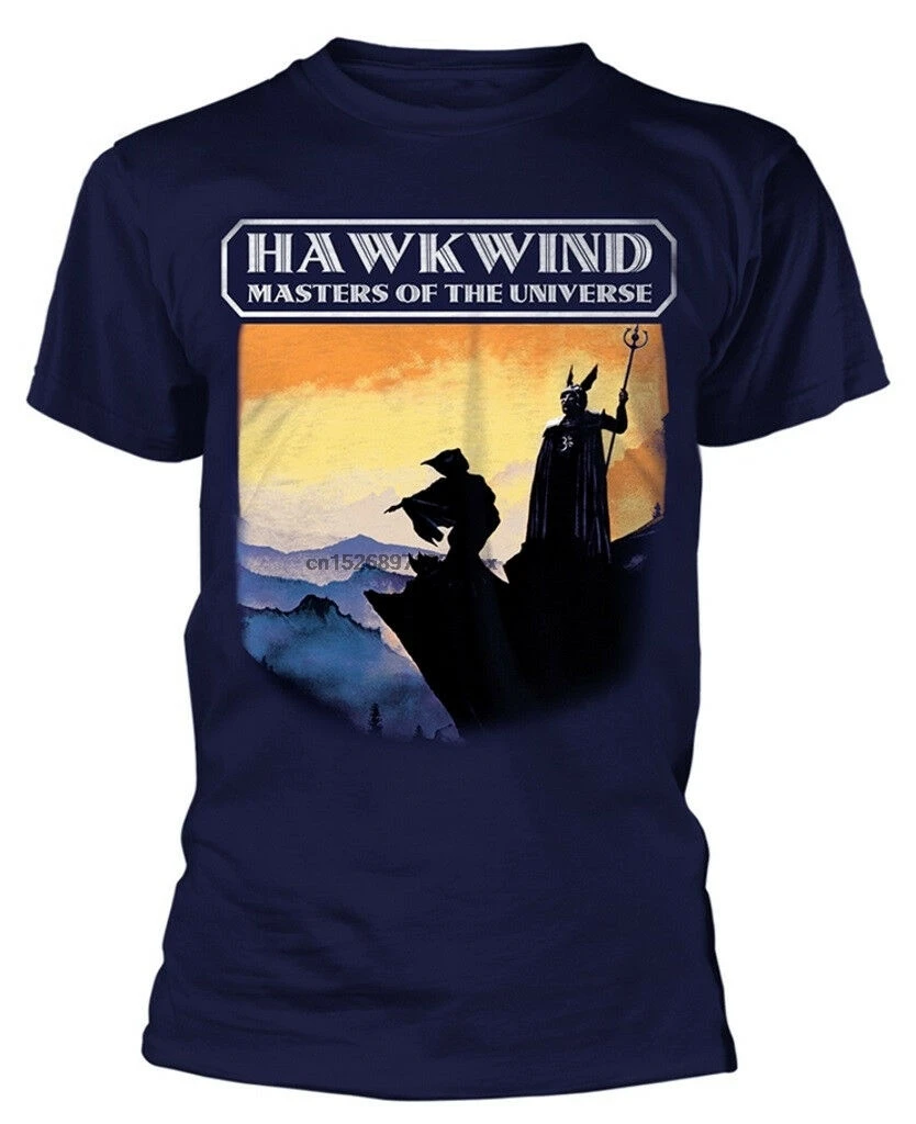 Футболка Hawkwind Мастера универсальной (военно морская) новинка и официальный