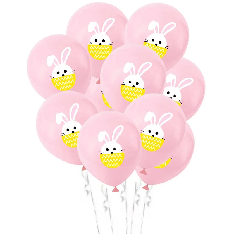 Leeiu 10 шт. мультфильм животных Кролик надувные шары в виде яиц счастливый