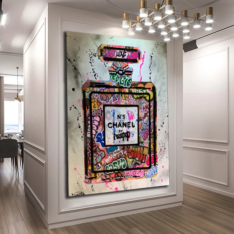 

Perfume Art Painting Abstract Perfume Canvas Painting Street Printing Posters and Prints Modern Home Wall Decoration Painting