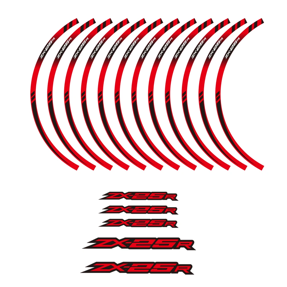 Для Kawasaki ZX-25R ZX25R 2021 наклейка на обод колеса мотоцикла полосатая Передняя Задняя