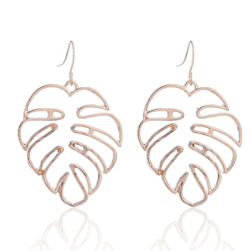 

2020 Irregular Unique Big Leaf Drop Earrings for Women Bohemian Long Earrings Hollow Out Boho Earings Jewelry Gift