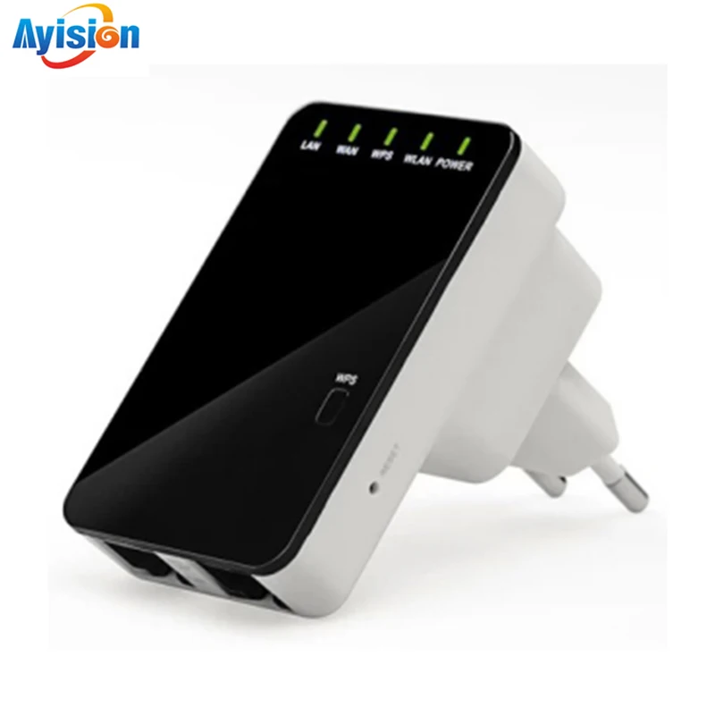 Двойной сетевой порт 300 м беспроводной WiFi повторитель 2 антенны сотовый телефон