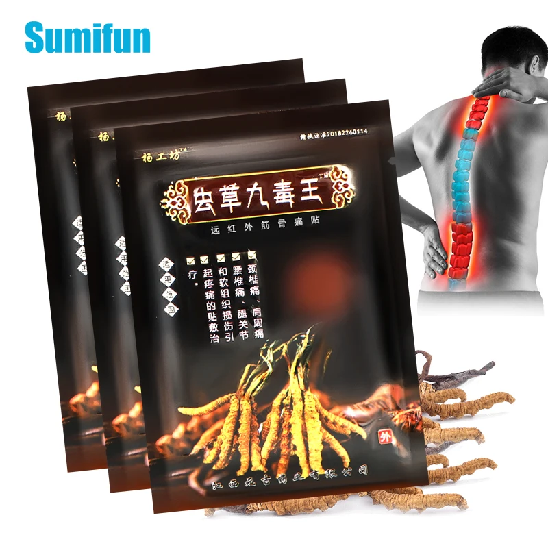 

8Pcs Cordyceps Herbal Analgesic Pain Relief Patch Rheumatoid Arthritis Joint Spondylosis Treat Sticker Knee Back Pain Plaster