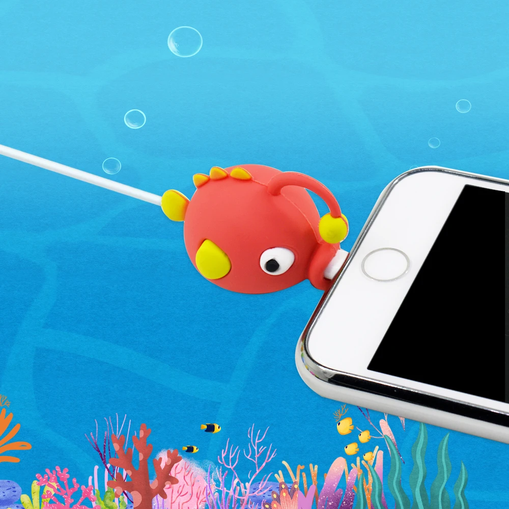 Защитный шнур CHIPAL USB для iPhone заряжающий провод органайзер передачи данных милый