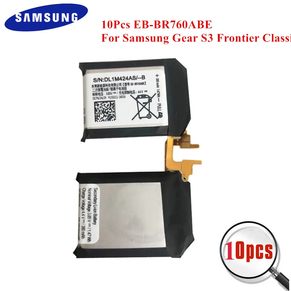 10 шт. оригинальные литий-ионные аккумуляторы Samsung Gear S3 Frontier Classic 380 мАч | Мобильные