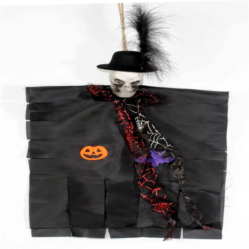 

Halloween Little Hanging Ghost Small Hanging Ghost Shroud Jazz hat Feather Ghost Halloween scene layout little Hanging Ghost