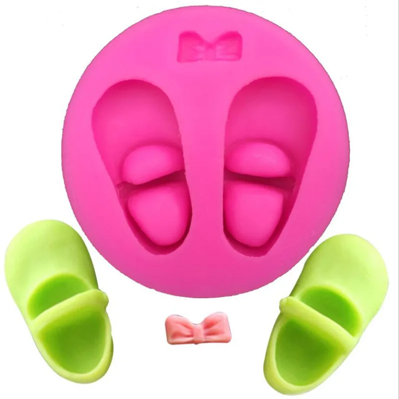 

Cute Baby Shoes Resin Fondant Silicone Mold for DIY Pastry Cupcake Cake Dessert Plaster Lace Decoration Baking Tool Kitchenware