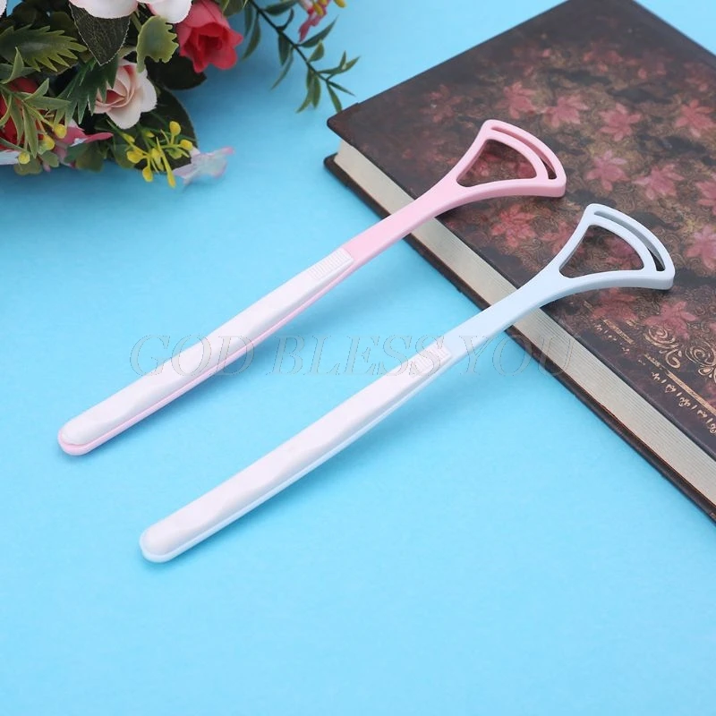 

2x Plastic Tongue Tounge Cleaner Scraper Dental Care Oral Hygiene Mouth Tool Drop Shipping
