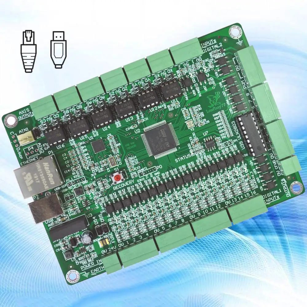 6-осевая плата контроллера Mach3 контроллер движения с ЧПУ поддержка USB + Ethernet для