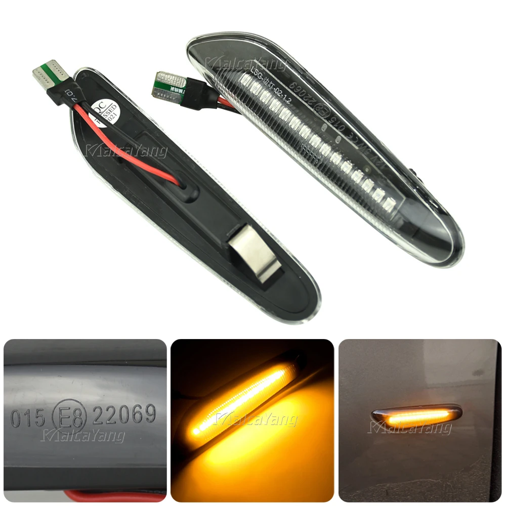 Scroll Flashing LED Turn Signal Side Marker Light Dynamic Blinker For BMW X3 E83 X1 E84 X5 X53 E60 E61 E46 E81 E82 E90 E92 E87 | Автомобили
