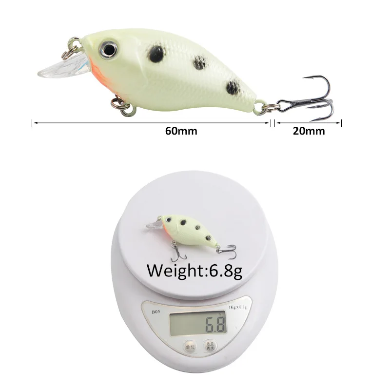 

Minnow Fishing Lure Rock Weights6.8g Noise Ring Bead Perch Simulation Decoy Floating Leurre De Peche Esfishing Wobblers For Pike