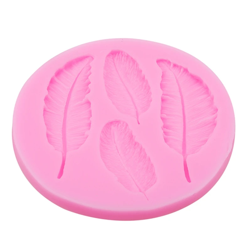

DIY Feather Model Fondant Cutting Molds Cake Molds Silicone Baking Fondant Cake Decorating Tools Kitchen Baking Utensils--