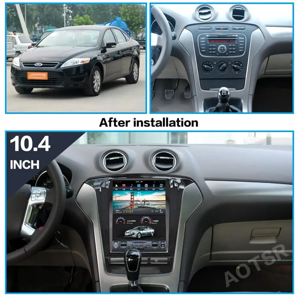 Автомобильное радио AOTSR Android 9 для Ford Fusion Mondeo MK4 2011 2012 2013 мультимедийный плеер GPS