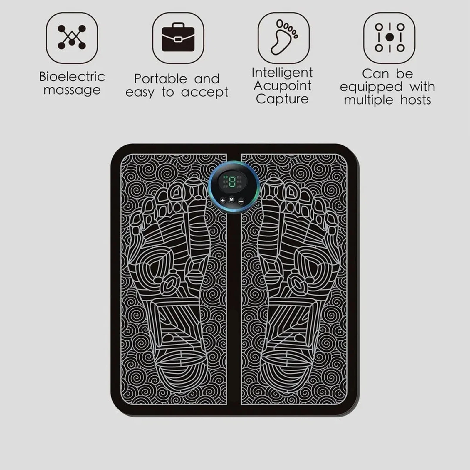 

EMS Leg Reshaping USB Foot Massager Wireless Remote Control Massage Cushion Household 30x32cm Massage & Relaxation P9