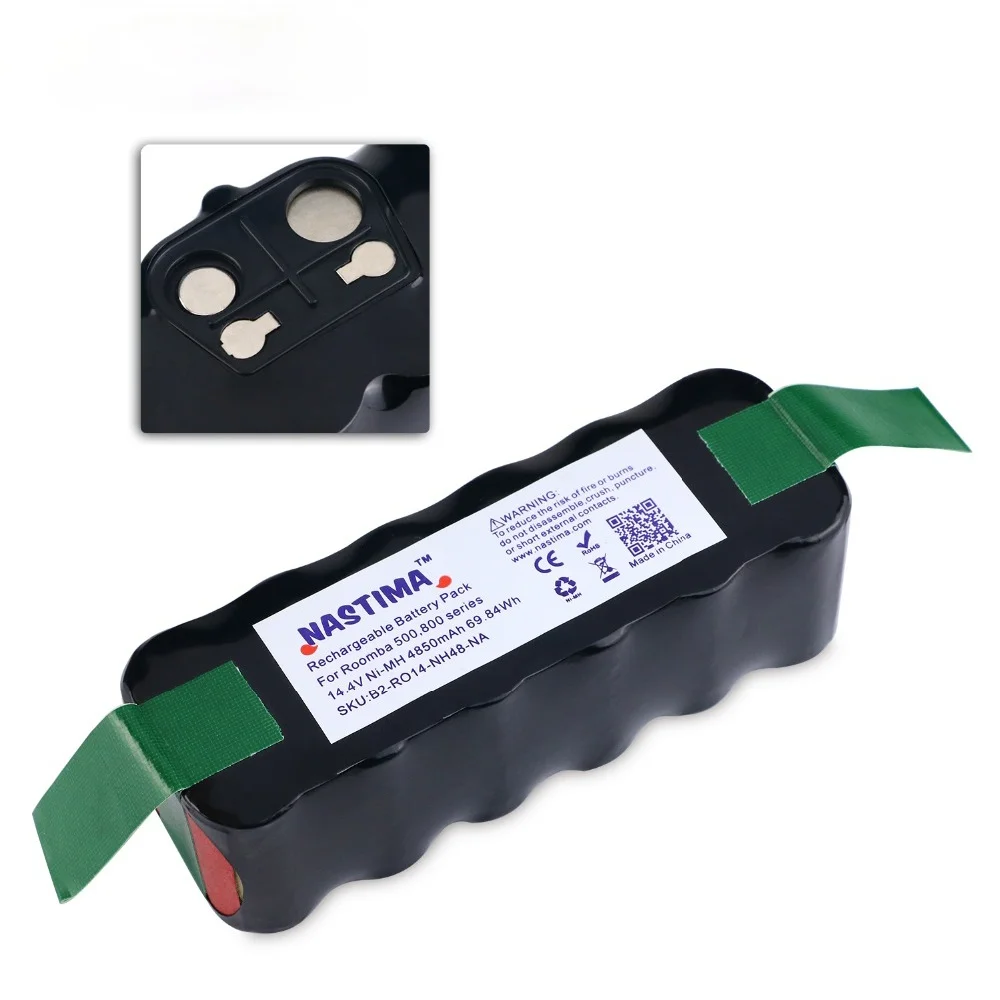 

Nastima Ni-MH 14.4V 4850mAh Battery For iRobot Roomba R3 500,600,700,800 Series 530 552 560 570 580 595 620 650 770 780 870 880