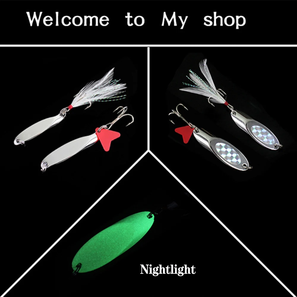 Блесна рыболовная металлическая с блестками и тройным крючком 28 г 32 40 50 1 шт./лот |