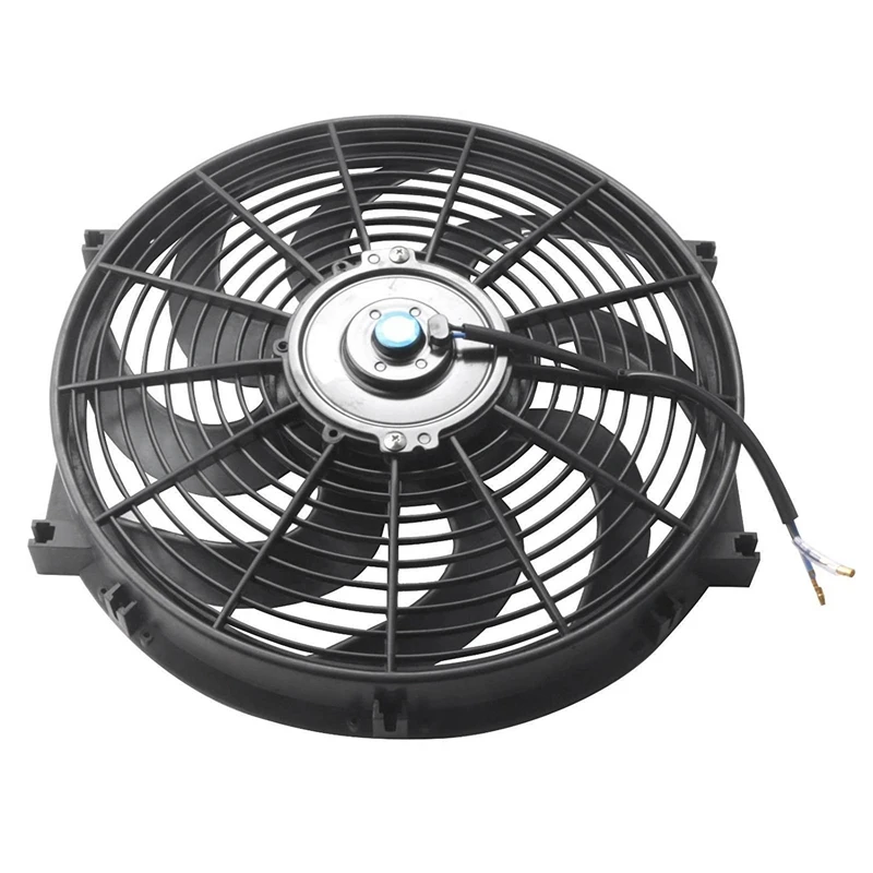 Black Universal Electric Radiator Slim Fan Push/Pull 12V + Mounting Kit (14 Inch) | Автомобили и мотоциклы