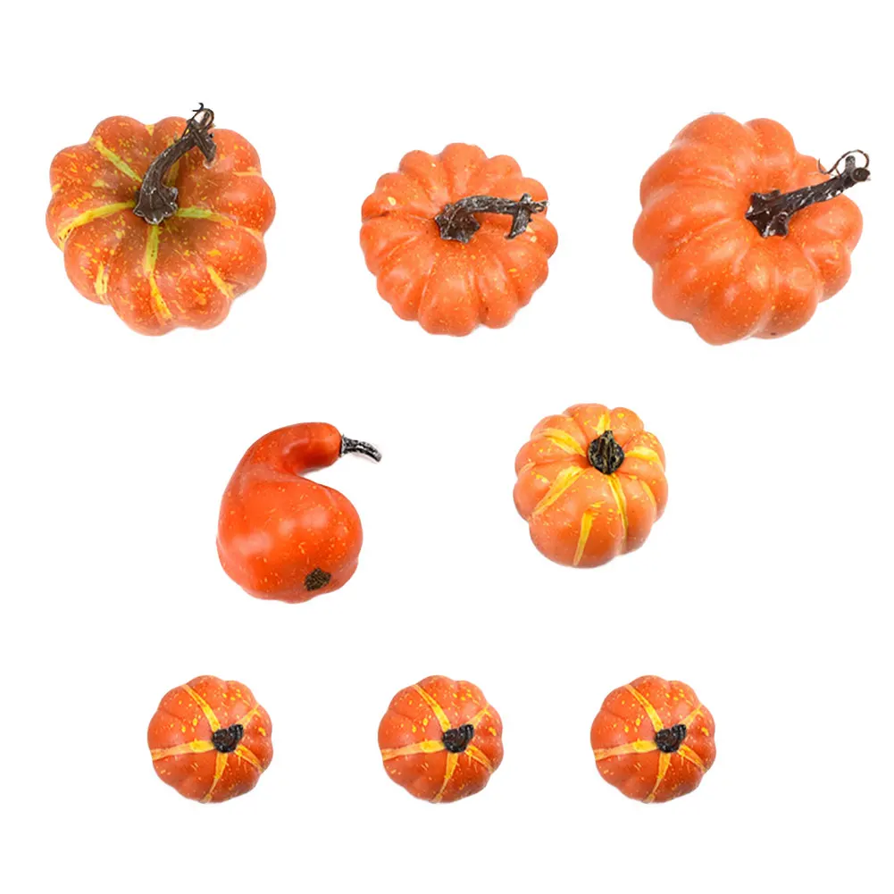 

Реалистичный реквизит для фотографий, 8 шт., для Хэллоуина, сада, фестиваля, для творчества, мини-подарок «сделай сам», оранжевая имитация тык...