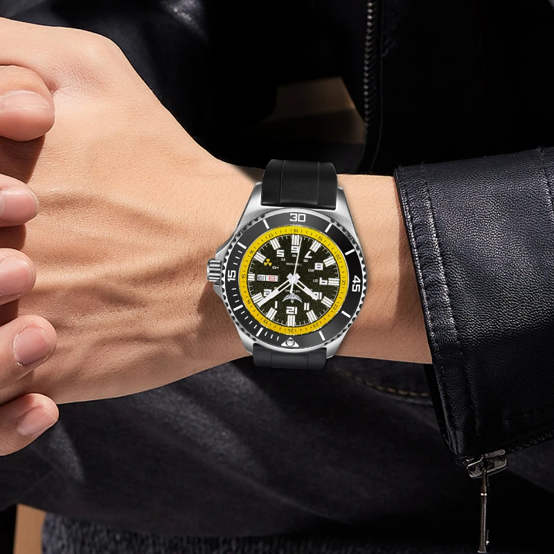 Часы наручные Yelang мужские с автоподсветкой 300 м водостойкие | Наручные часы