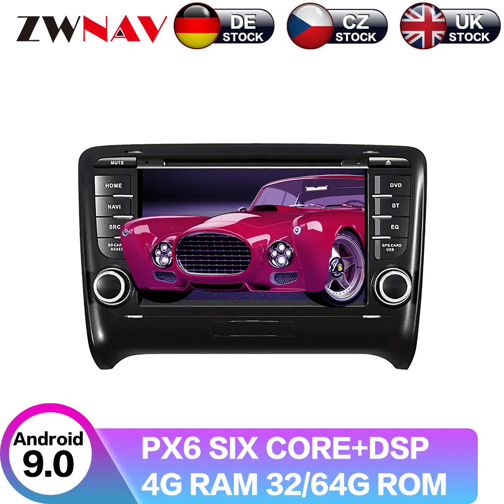 Автомагнитола с Android 10 и DSP для Audi TT 2006 2007 2014 мультимедийный видеоплеер GPS