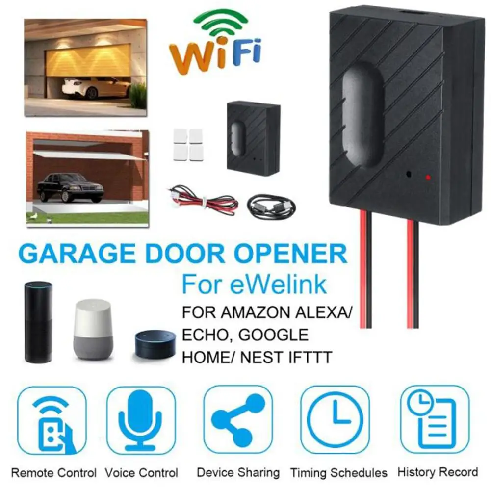 

Smart Phone APP Wireless Garage Gate Door Switch Remote Opener Voice Controller