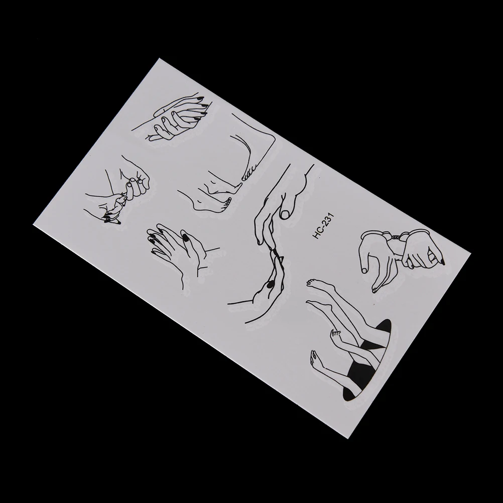 

Henna Fake Flash Tattoo Sticker Fingers Toes Body Art Sexy Harajuku Waterproof Temporary Tattoo 10.5*6cm
