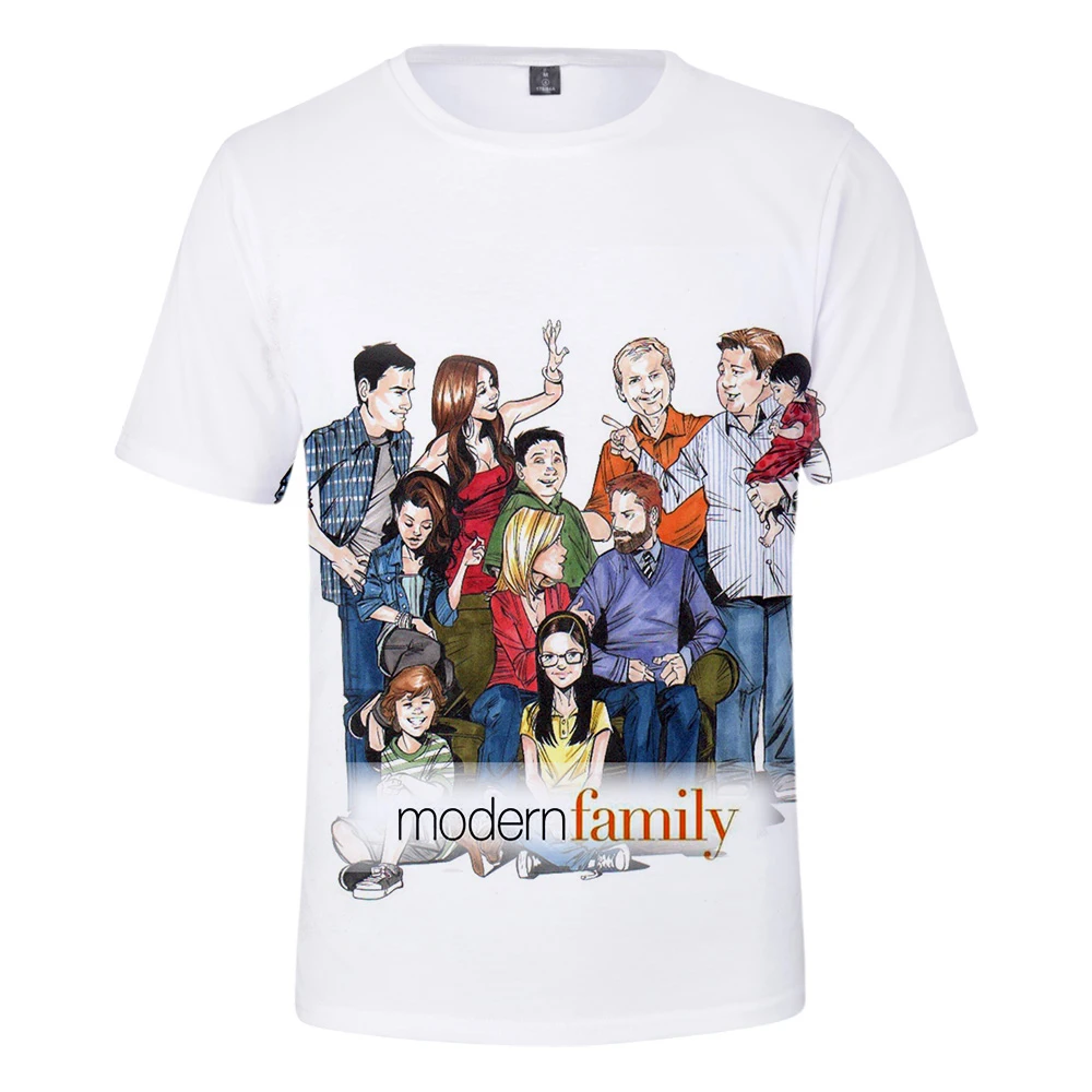 

New TV Modern Family 3D Printed Tshirt Harajuku Hip Hop Streetwear T Shirt Men/women Short Sleeve Kpop Tshirts Children Tops
