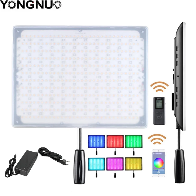 YN600RGB AC adapter YONGNUO YN600 RGB Ультратонкий светодиодный светильник для видео/фото с регулируемой цветовой температурой 3200 K-5500 K для камеры Canon Nikon - Цвет: YN600RGB AC adapter