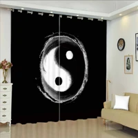 yin yang window drapes boho trippy psychedelic art curtains gossip pattern window curtains for bedroom living room cortinas