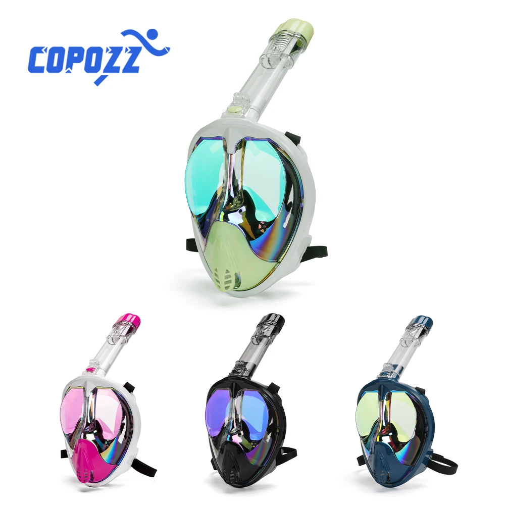 Маска для дайвинга подводная Анти туман панорамная складывающаяся