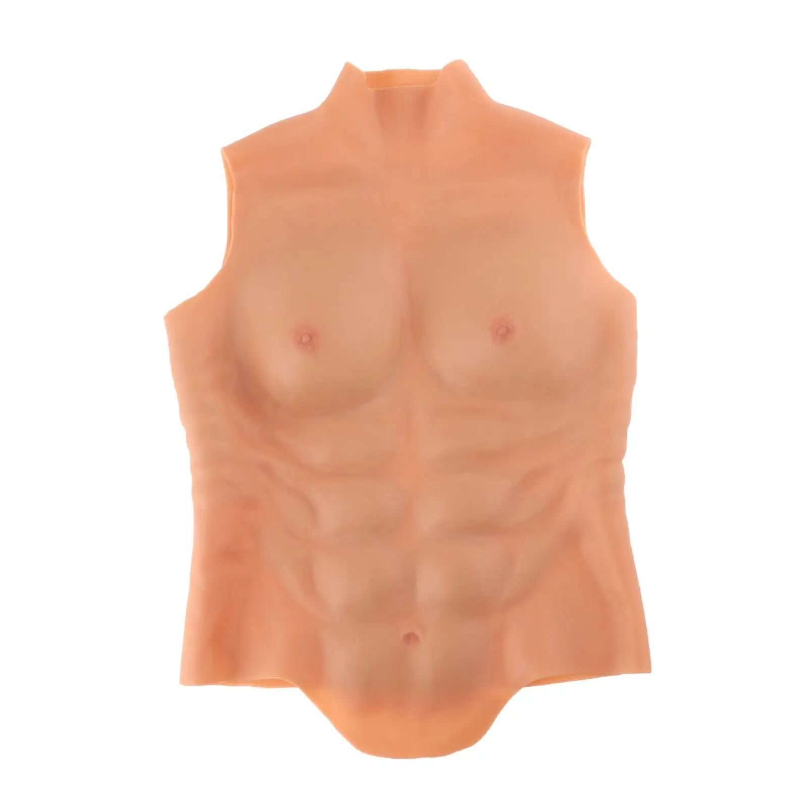 

Fake Male Chest Silicone Muscle Half Body High Collar Mus cale Soft Artificial