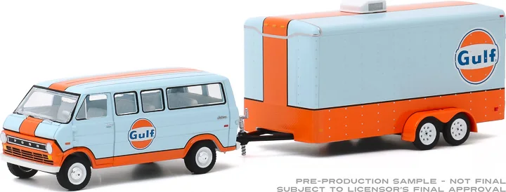 

Автомобиль GreenLight 1:64 1972 «голф маслом», Ford Club, грузовик, прицеп, коллекция, металлическая модель литья под давлением, модели автомобилей, игруш...
