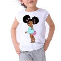 kawaii girls melanin girls t shirt africa girls clothes toddler baby t shirt summer short sleeve white tshirt camisole tops