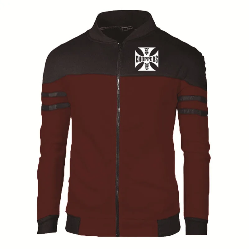 

Fashion casual Men's jackets West Coast choppers Printing Men's Zip Jacket Spring Autumn High Quality Cotton Men's clothes