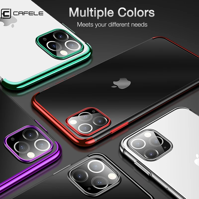 Чехол CAFELE для iPhone 11 Pro Max XS XR силиконовый цветной чехол с покрытием прозрачная