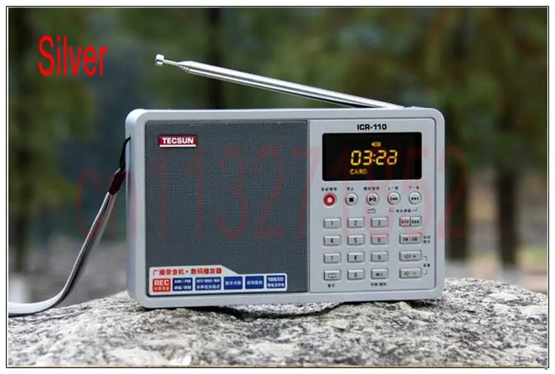 TECSUN ICR-110 FM/AM радио TF карта MP3-плеер рекордер радио FM: 64-108 МГц/AM: 520-1710 кГц FM/AM интернет портативное радио