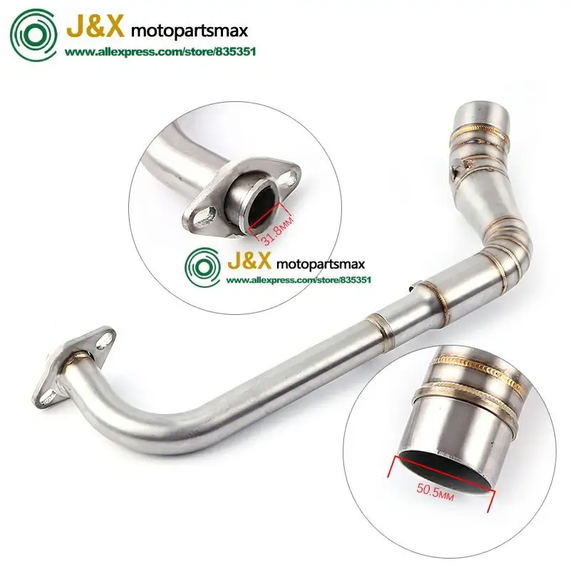 

Motorcycle Muffler Exhaust Escape Middle Link Pipe Full System Slip On For Yamaha NMAX155 NMAX 155 2015-2017