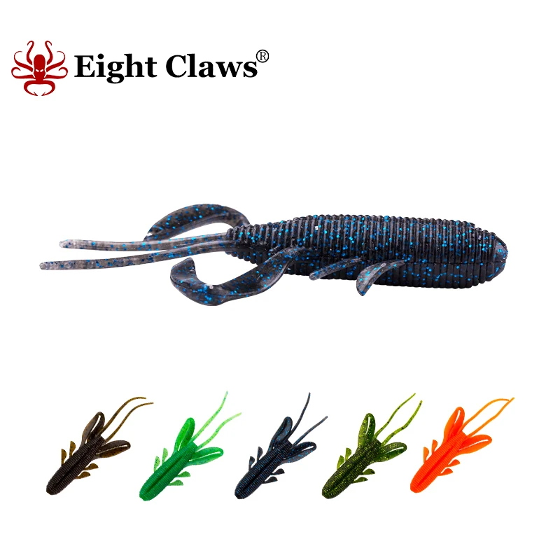 

EIGHT CLAWS Craw Fish Soft Plastic Bait Fishing Lure 50mm 63mm Artificial Worm Swimbait Soft Wobblers Silicone Rubber Jig Bait