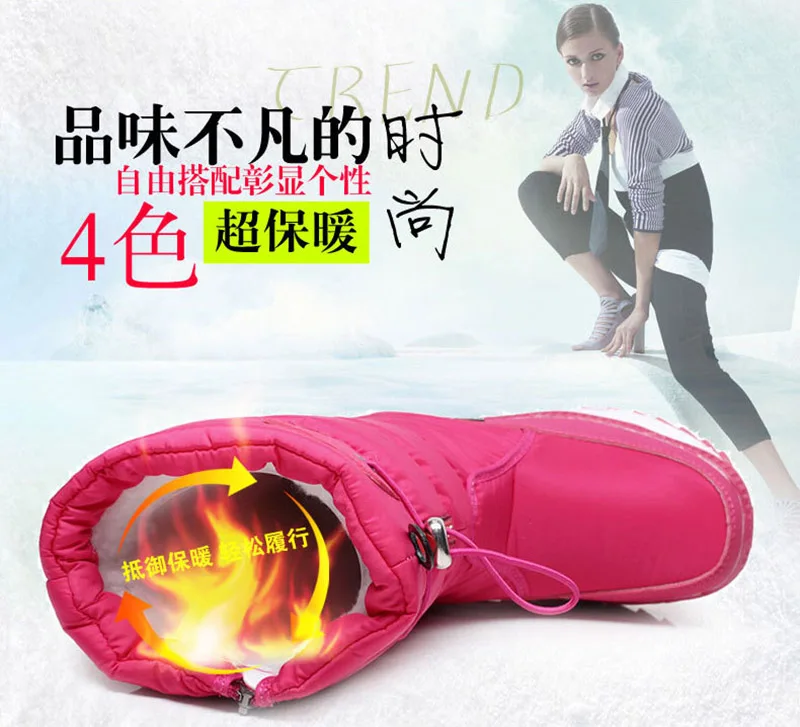 Женские зимние ботинки 2020 толстые водонепроницаемые Нескользящие высокие