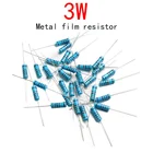 Металлический пленочный Резистор 3 Вт, 10 шт., 1%, 1R, 2.2R, 4.7R10R, 22R47R100R, 220R, 330R, 470R510R1K2K, 2,2 K, 4,7 K, 5,1 K, 10K, 20K, 22K, 47K, 100K, 470K, 1M